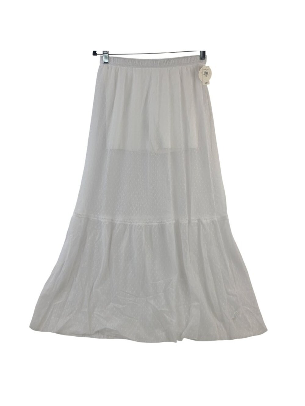Offline By Aerie Womens White Tiered Mesh Maxi Skirt With Built-In Shorts Size M